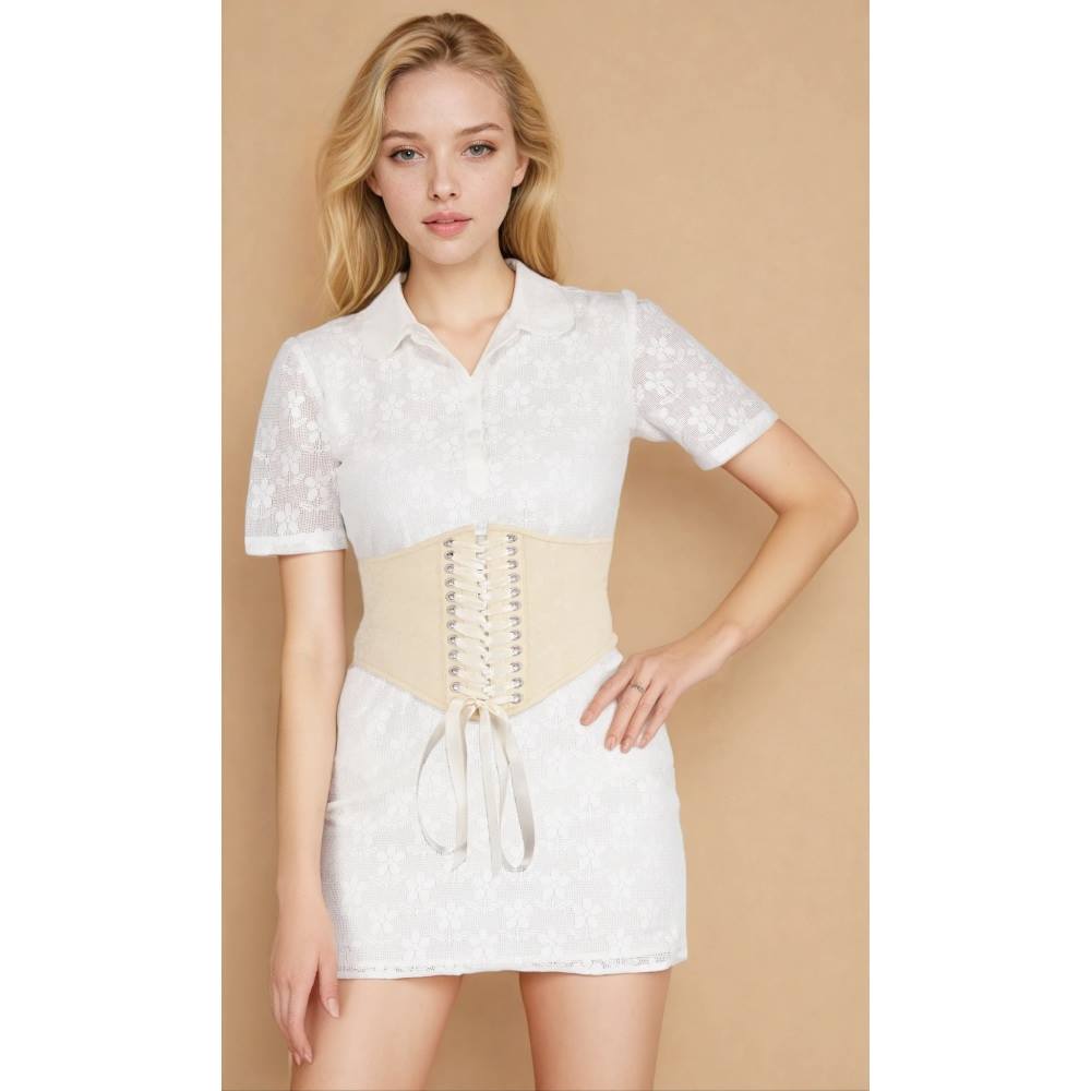 Attitude Corsets - Colette Corset Inspired Corset Belt - Ivory coloured Product image